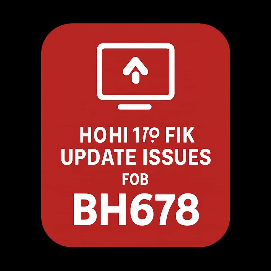 Guide icon for fixing BH678 update issues