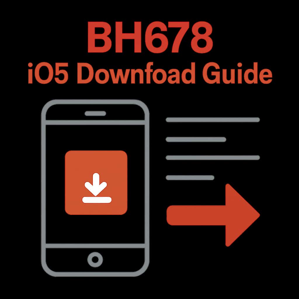 Diagram explaining the BH678 iOS Download process.
