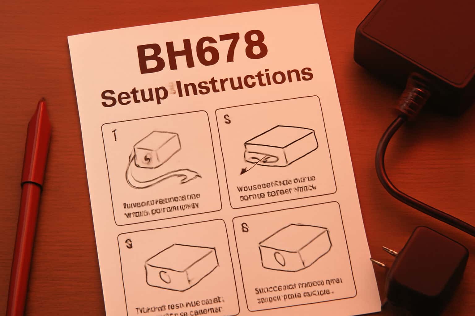 An informative visual representation related to BH678 setup instructions.