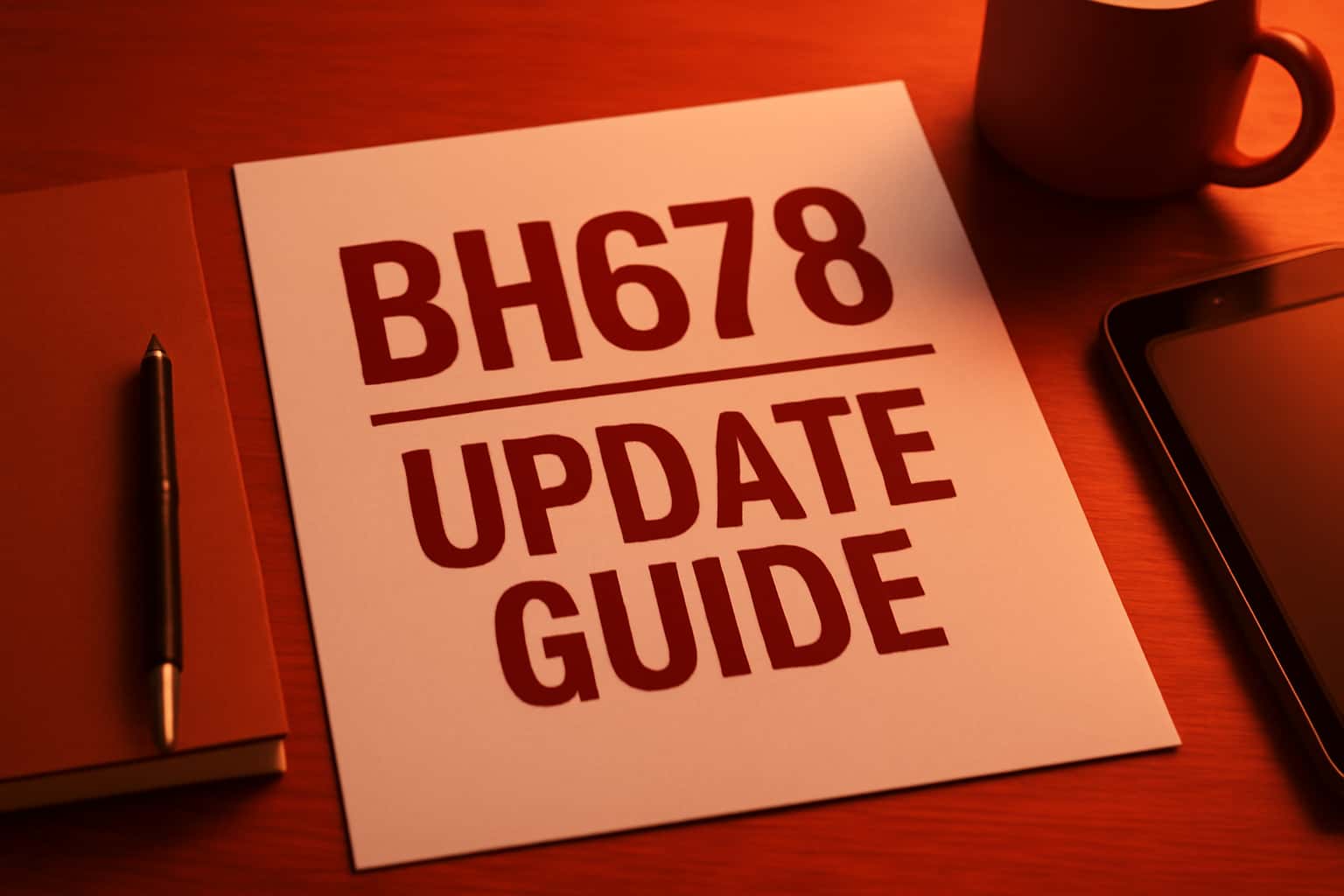 An informative representation of the BH678 Update Guide, showcasing essential elements related to app updates.