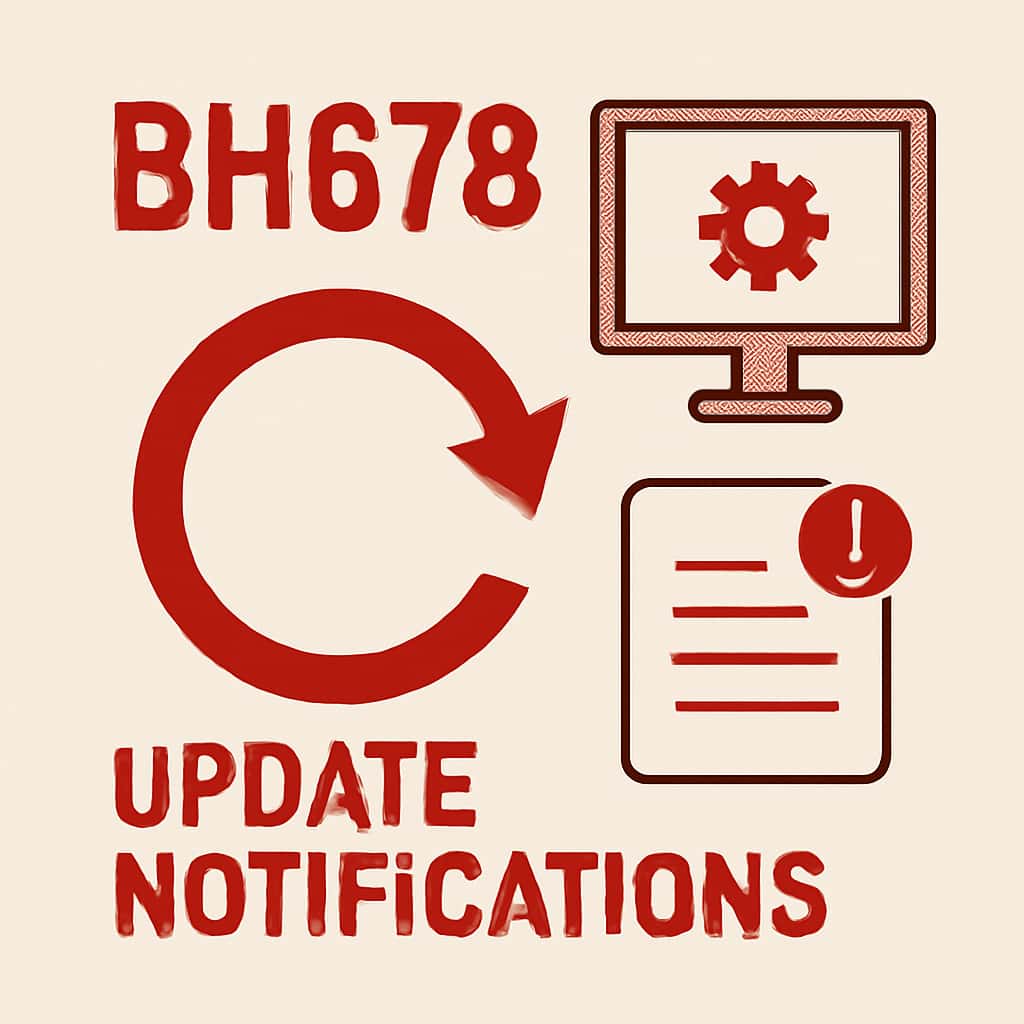 A diagram illustrating the steps for updating BH678.
