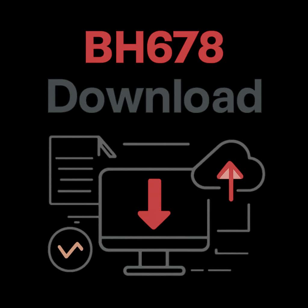 Illustration of BH678 download and installation steps.
