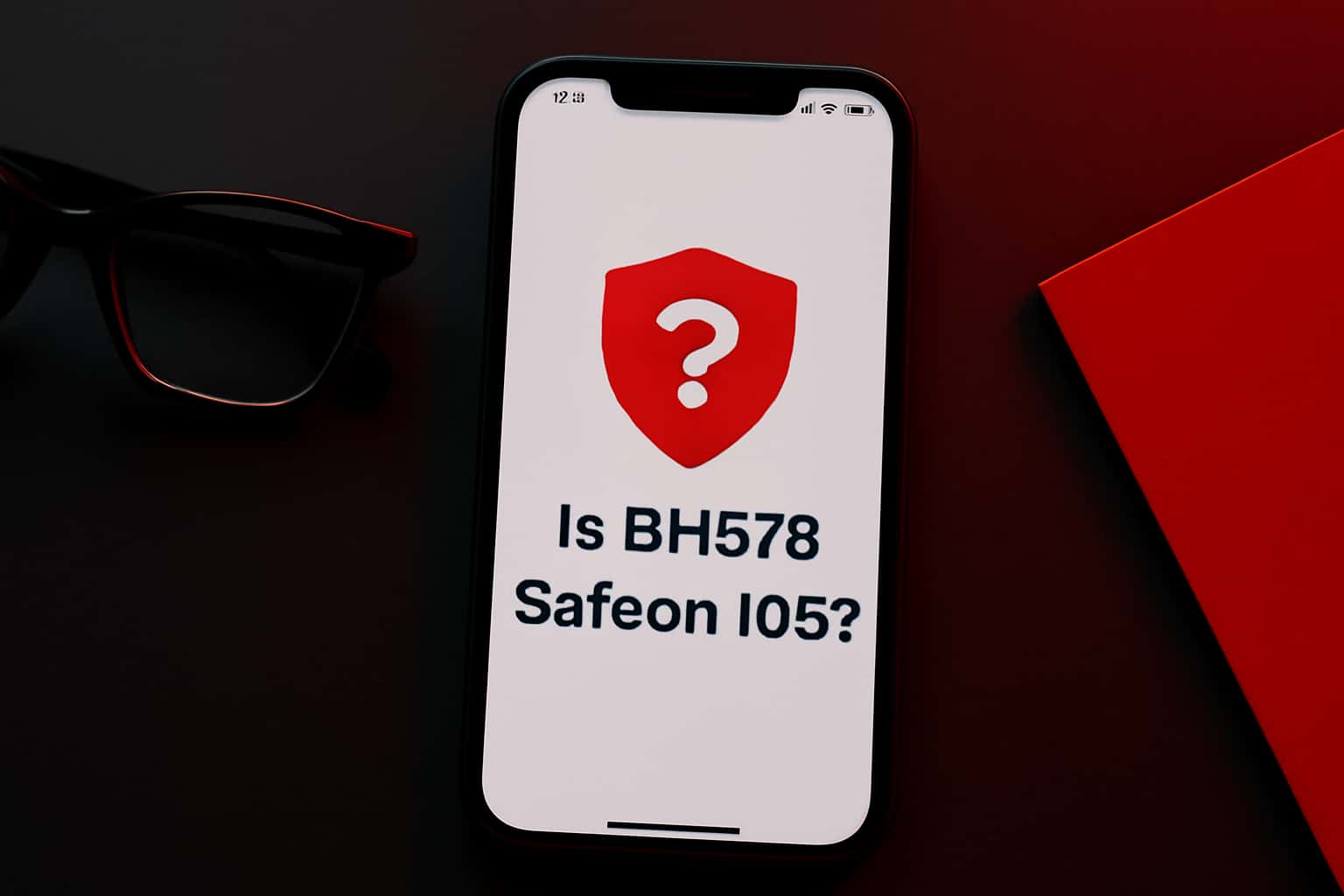 Informational scene about the BH678 app safety on iOS devices.
