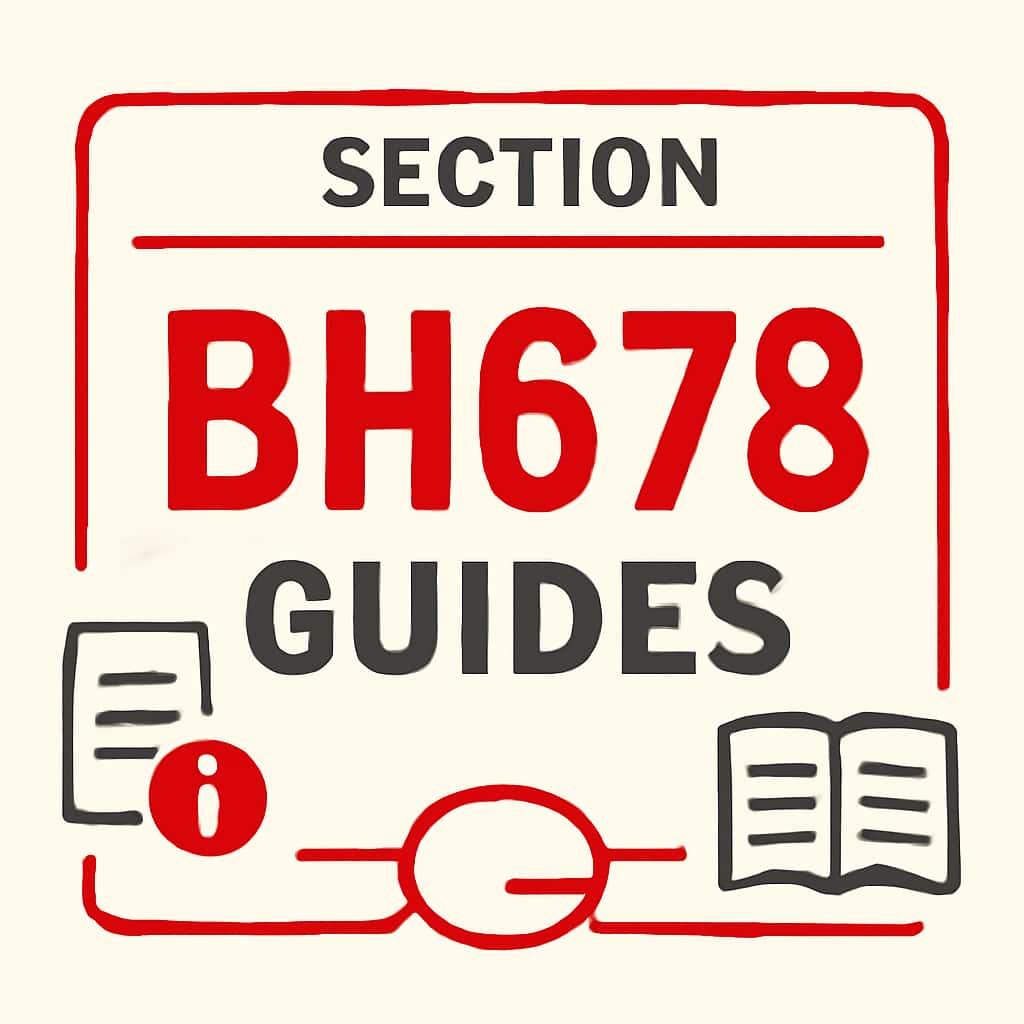 An informative diagram related to BH678 Guides showing essential information.