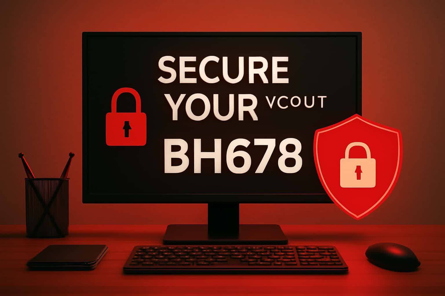 Informative visual guide about securing BH678 account.