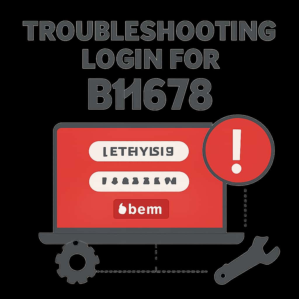 An educational diagram on troubleshooting login for BH678.