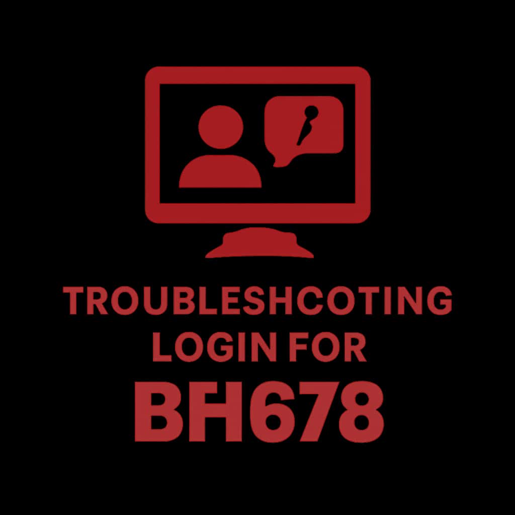 An icon illustrating help with login issues for the BH678 application.
